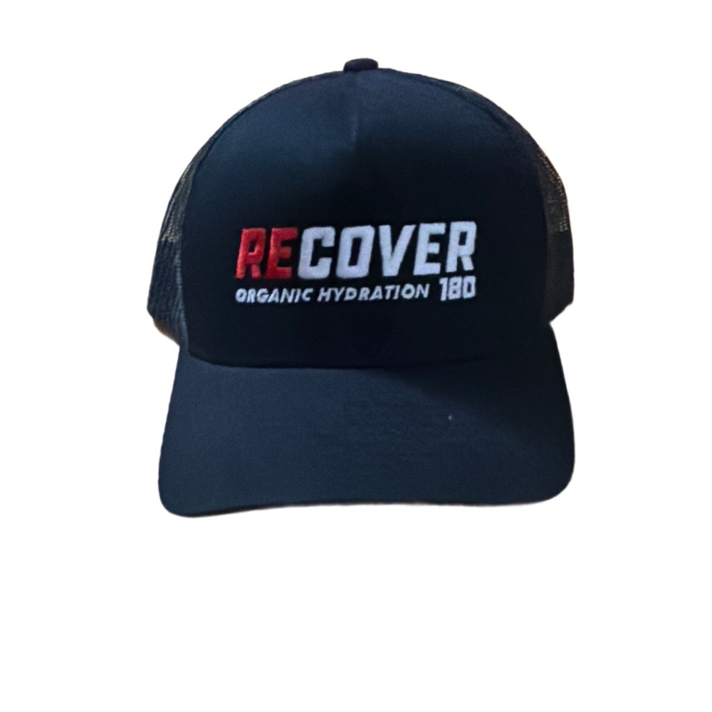 Recover Black Mesh Cap OSFM SnapBack *NWOT
